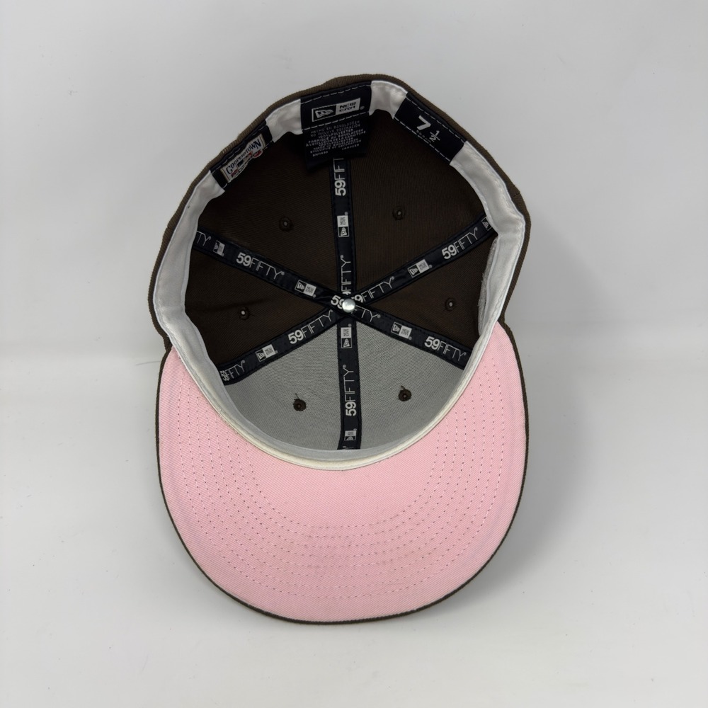New Era Montreal Expos 59FIFTY Fitted Hat Brown Pink 35th Anniversary Size 7 1/2 - Picture 7 of 10